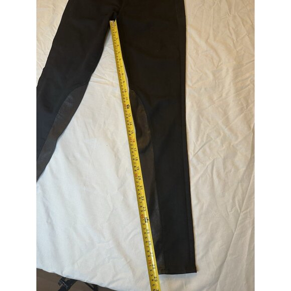 Rag & Bone Jeans Womens Midnight Black Leather Panel Skinny Pants Made USA 24x29 - Picture 6 of 9